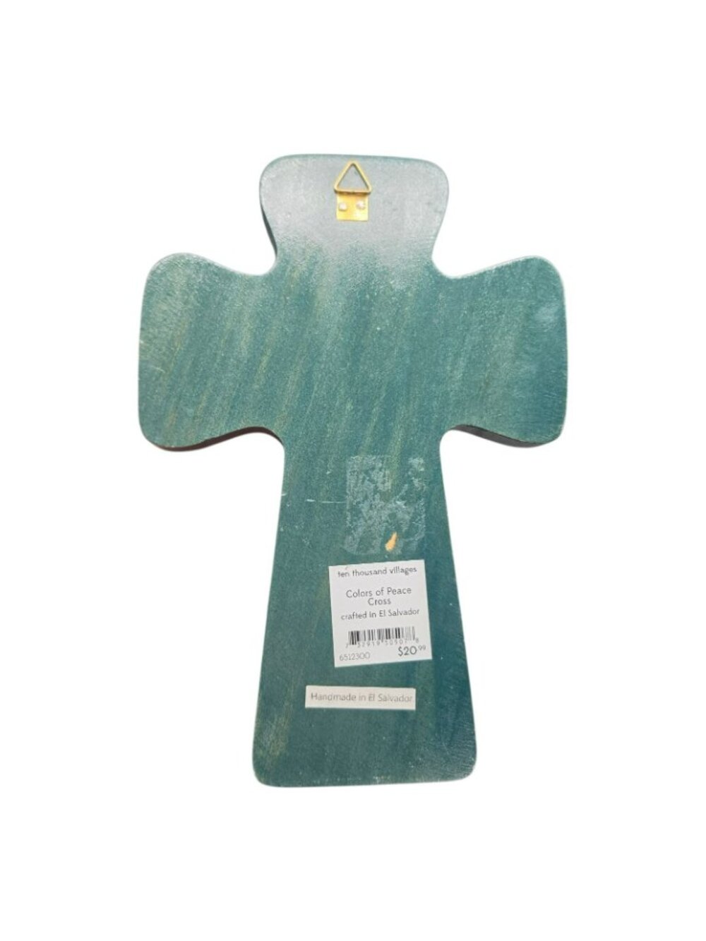 Ten Thousand Villages Colors Of Peace Cross El Salvador Handcrafted Wooden Wall - Picture 4 of 7